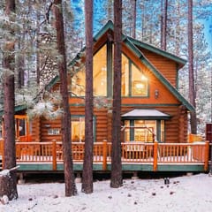 Log Cabin Steps to Snow Summit  Spa & Pool Table